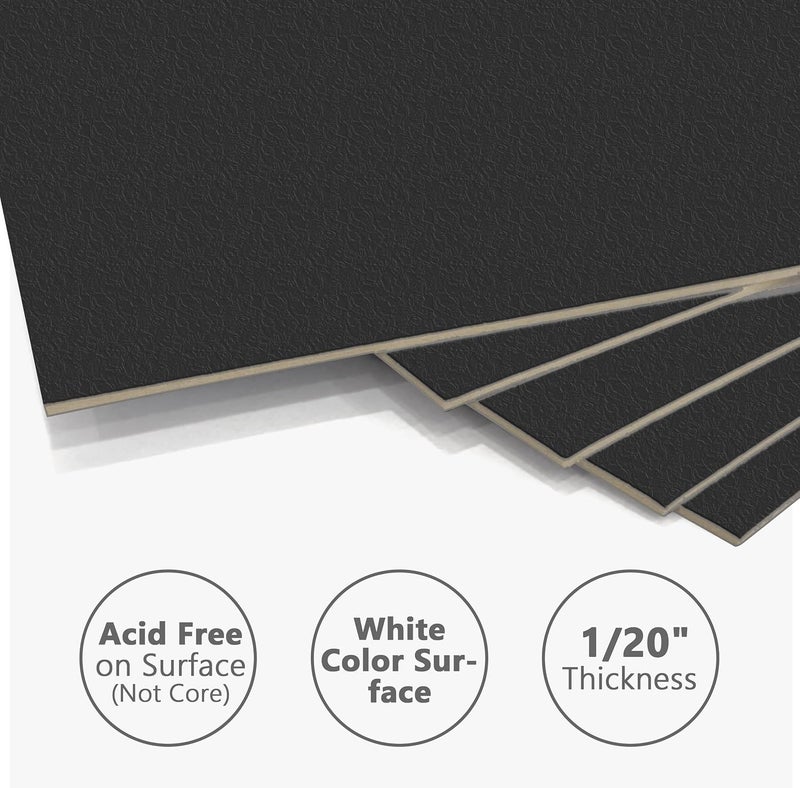 Somime 12 Pack Backing Boards Only - 18x24 Uncut Black Mats Matboards, Acid Free Backerboards, Ideal for Photos/Pictures/Prints/Frames/Arts - Image 4